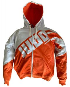Jacket Judo Sublimatie wit-oranje-152 cm